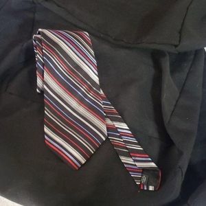 Express Design Studio Striped red blue‎ Silk Tie Necktie
